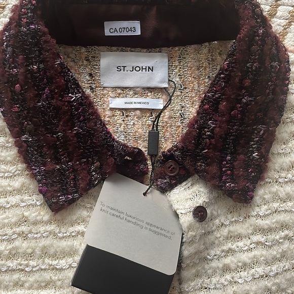 St. John Textured Wool-Blend Top - Picture 5 of 7
